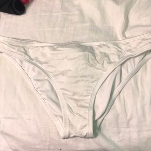 White bikini bottoms